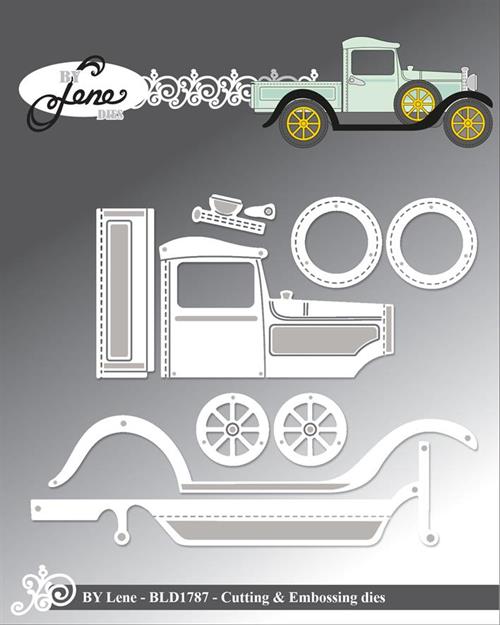 By Lene dies Old car Samlet 10,8x5cm